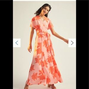 Anthropologie Reva Maxi Dress by Hutch Kimono Wrap Style